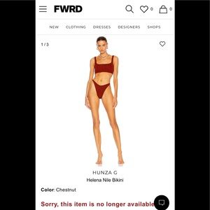 Hunza G bikini in Chestnut Brand New